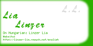 lia linzer business card